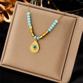 Fashion New Design Jewelry Adjustable Non Tarnish Stainless Steel 18k Pvd Gold Devil Eye Necklace for Women