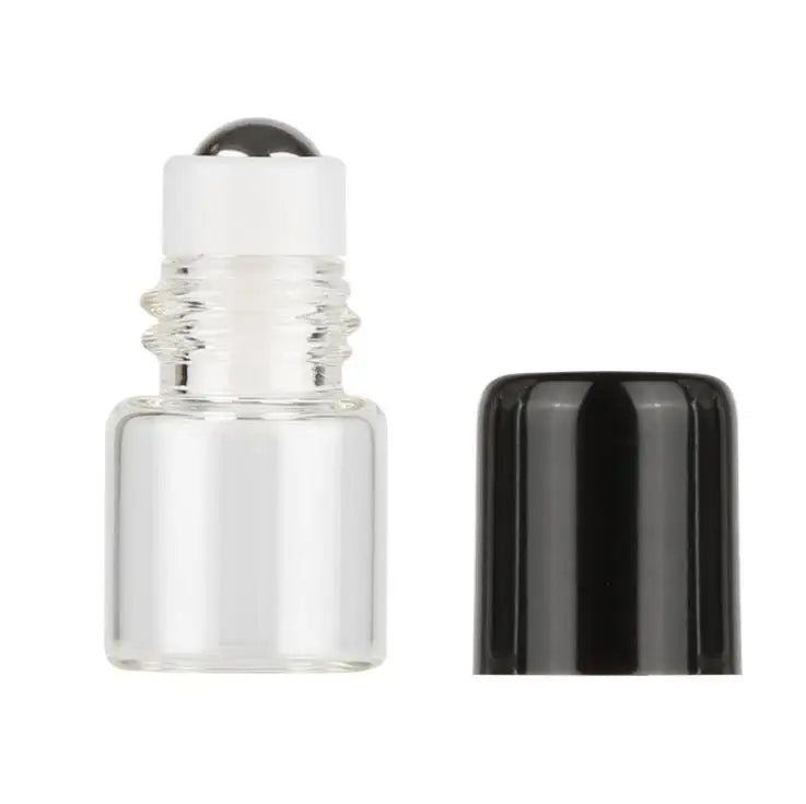 MINI Clear/amber 1ml 2ml 3ml Roll on Glass Sample Bottle With Glass or Steel Roller for Perfume Essential Oil Bottle MegaBDM