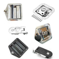 Truck Trailer Camp Mirror-Polished 304 Stainless Steel T Shape Handle Panel Lock Latch with Galvanized Iron Padlock Device