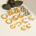 MICCI 18K Gold Plated Anti Tarnish Stainless Steel Hypoallergenic Jewelry Set Big Earrings Women