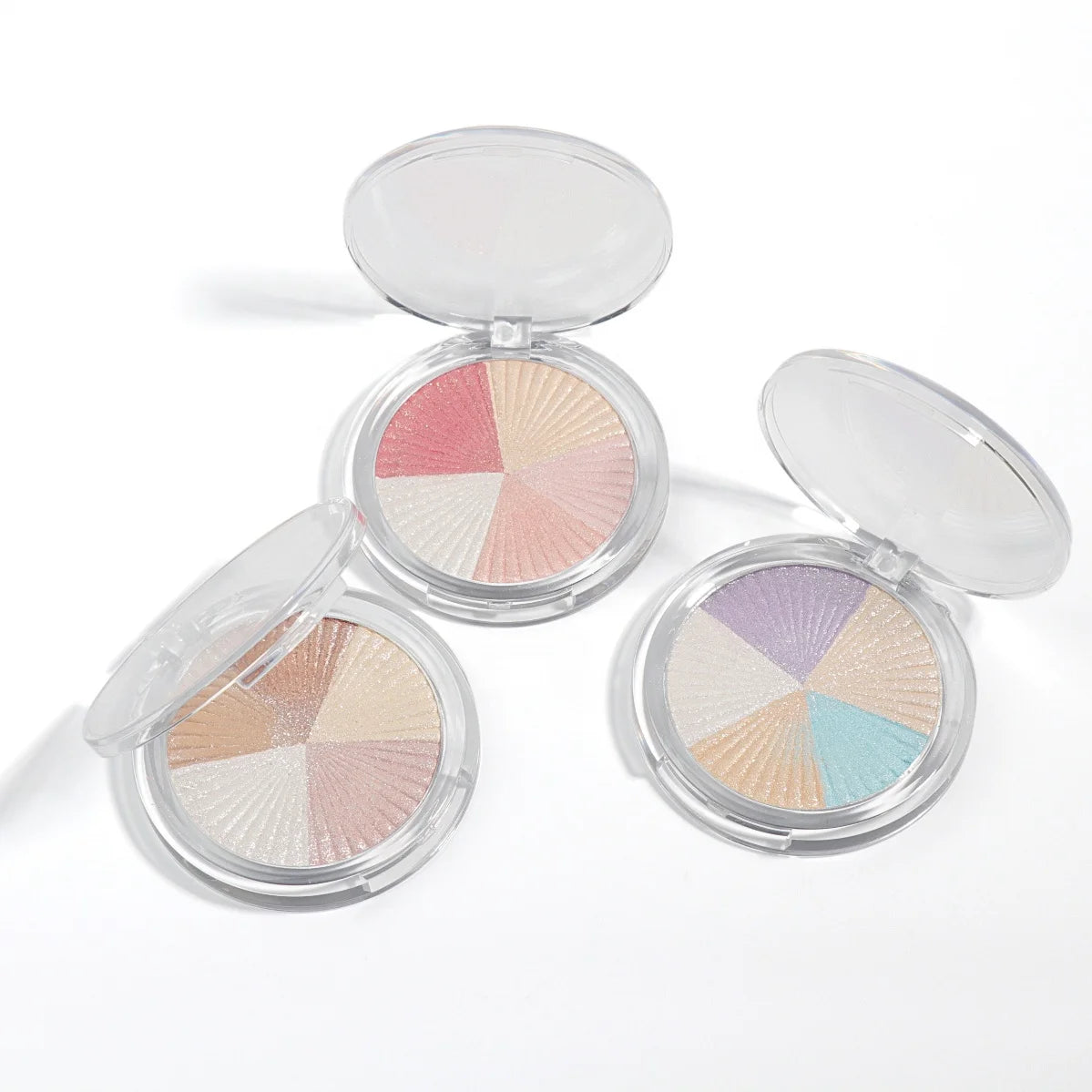 New Trend 5 Colors Shimmer Highlighter Makeup Vegan Pressed Highlighter Custom Logo Highlighter Palette
