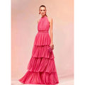 A7638 Guangzhou Manufacturer Chiffon Women Maxi Dress Plus Size Sleeveless Ladies Casual Long Dress