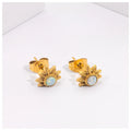 Powell New Trendy 18K Gold Plated Starburst Dainty Stud Earrings Top Ranking Wholesale Stainless Steel Jewelry