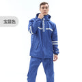 High Quality Waterproof Rain Wear Suit Rain Jacket With Pants Motorcycle Riders Safety Reflective Raincoat Manufacturer