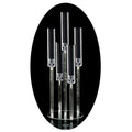 Dropship 3/5/6 Arms Candle Holder With Round Base Clear Candelabra Centerpieces for Wedding Dinner Table Decor Fit LED Candle
