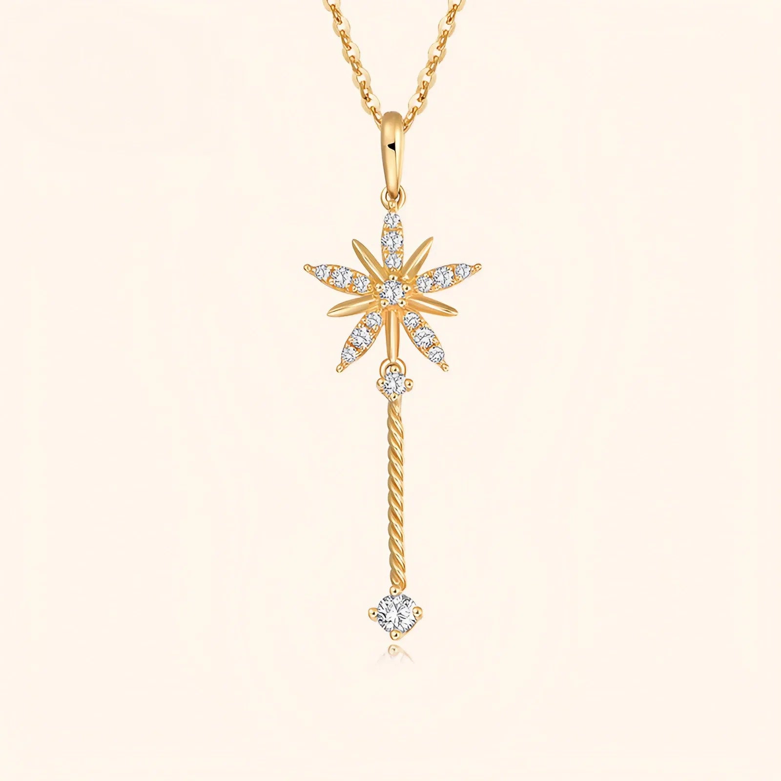H&F Original Cute Rose Gold Necklace Tiny Sets Wholesale Chain Rope Dainty 18K Solid Gold With Diamonds Cut Necklace Women