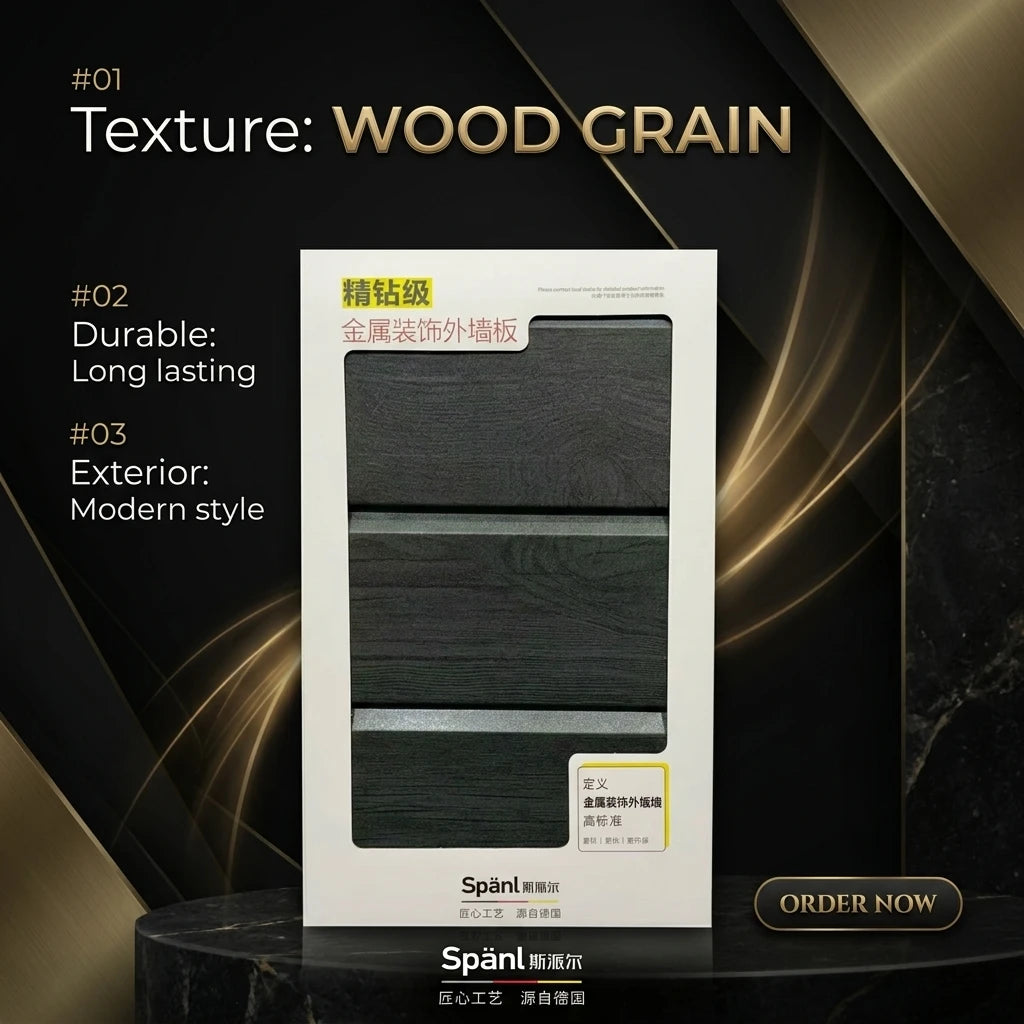 Spanl 2026 new wood grain outside insulated sandwich wall panel