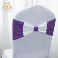 New Elastic Thickened Chair Cover Contrasting Double-layer Straps Chair Slipcovers for Wedding Tables Decorative Accessories