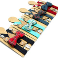 Kids Suspender Bowtie Set Elastic Y-back Braces Boys Boutique Suspenders Bowtie Girl Children Suspenders  65x2.5cm