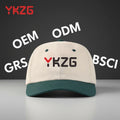 Unisex High Quality Custom Embroidery Logo 6 Panels Soft Two Tone Pure Cotton Baseball Cap Fashionable 2 Tone