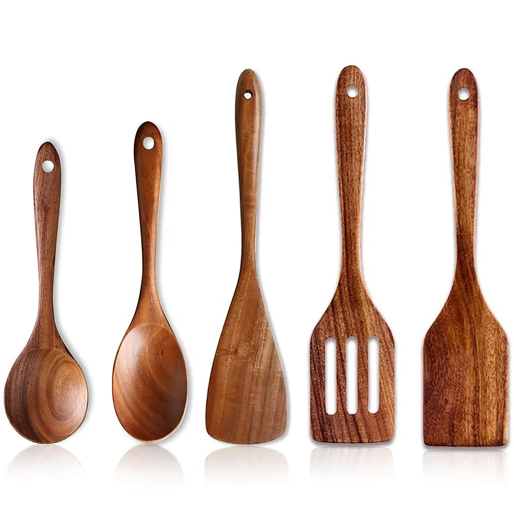 Best Wooden Utensils for Cooking Kitchen Non Stick Spoon Utensil Cooking Spatula Spoon Kitchen Utensils Set Cooking Tools