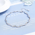 Fashion Jewelry 925 Sliver  Filled with Love Crystal Bracelet Women