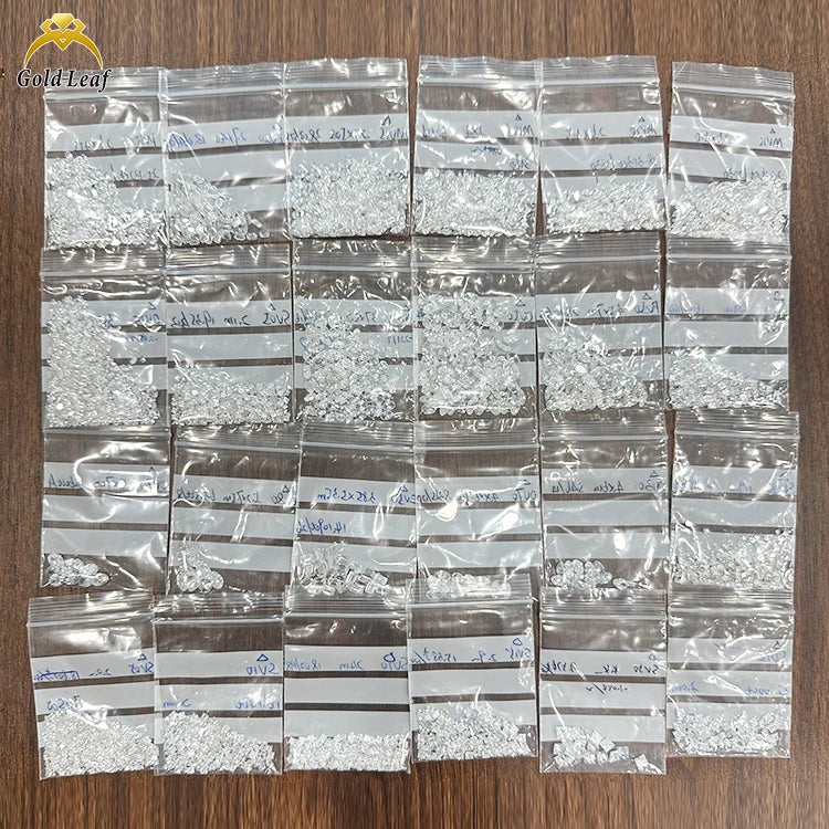 Goldleaf Jewelry's Factory Direct 100% Natural Melee Brilliant Cut Loose Diamonds Small Size 0.6-3.8mm Price Per Carat
