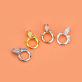 Fashion Antique Silver Circle Clasp With Zircon Loop 925 Sterling Silver Hidden Clasp Handmade Jewelry Accessories Wholesale