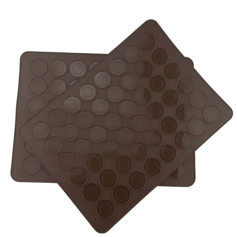 Heat Resistant 48 Cavity Macarons Silicone Mat Baking Mold Silicone Macaron Mat Kit Pastry Baking Mat