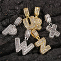 HOVANCI 2020 New Design Personalized Hips Hops Bling Jewelry Iced Out Cubic Zircon CZ 26 Letters Pendant Necklace