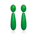 New ZA Green Purple Color Resin Acrylic Pendant Drop Earrings High-Quality Fashion Jewelry Accessories for Women Wholesale