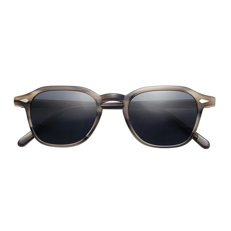 Luxury Retro Custom Logo Square Mazzucchelli Acetate Polarized Sunglasses High Quality Light Weight TAC Lenses