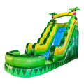 Commercial Backyard Palm Tree Jumping Bouncer Marble Tropical Waterslide Combo Bounce House Inflatable Water Slide Pool 0.55mm MegaBDM