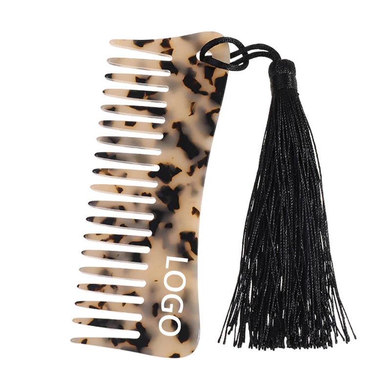 CSSZ0635 ODM OEM Bulksale Price French Vintage Tortoise Acetic Acid Hair Combs Custom logo with Tassels Girls Jewelryss Hair 223