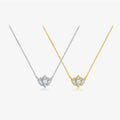 FUAMAY Dainty Jewelry S925 Silver Marquise Queen Princess Crown Necklaces Simple Princess Crown Pendant Necklace