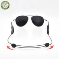 Custom Logo Slim Stainless Steel Anti-Slip Tailless Wire Rope Silicone Adjustable Unisex Black Sport Eyewear Retainer Strap