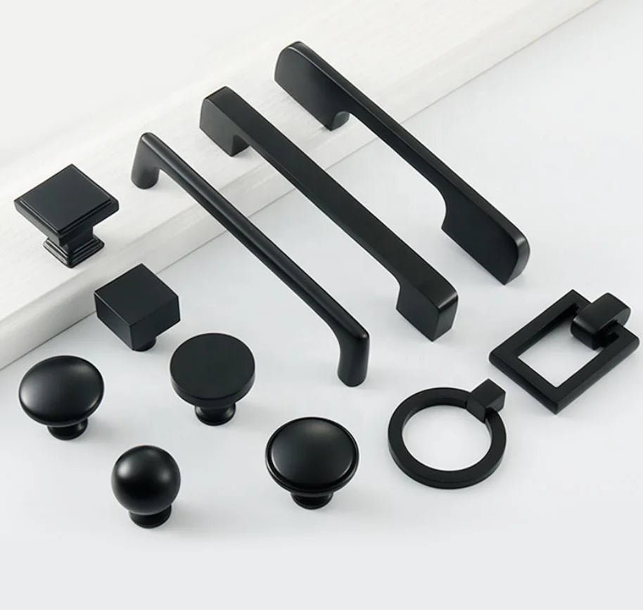 Hot Sale Furniture Cupboard Wardrobe Closet Drawer Cabinet Brass Black Kitchen Handles Knobs