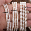 Wholesale 4mm Freshwater Pearl String Beading Accessories White Natural Loose Near Round Pearls for DIY Projects