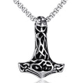2022 Trade Vintage Mjolnir Langhong Viking Thorns Men Hammer Pendant Necklace