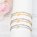 Wholesale Round Charm Watch Band Bracelet Stainless Steel Pulsera De Mujer Lettering Fashion Jewelry Friendship Blank Bracelets
