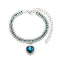 Dog Shiny Rhinestone Collar Cat Heart Diamond Jewelry Necklace Pet Bling Princess Collar