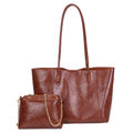 New Luxury Design Large Casual Tote Bag Set Fashion Ladies Pu Leather Shoulder Tote Purse Handbag For Women