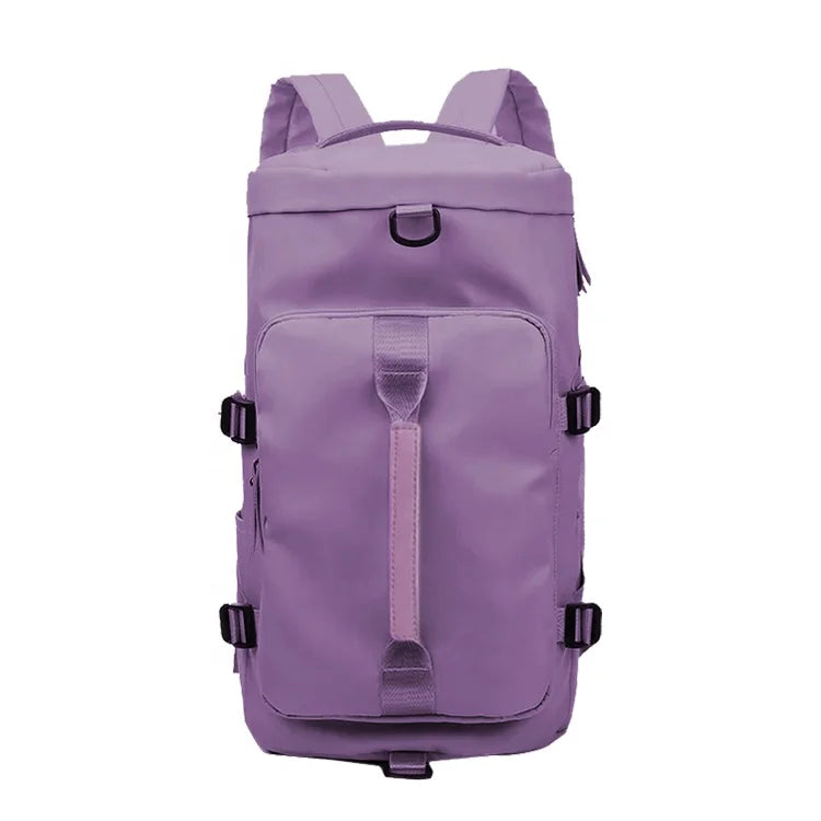 Women's Girls' Fashion Weekender Overnight Bag Gym Yoga Sports Duffel Zipper Wet Pocket Shoes Compartment Made Oxford Material