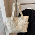 Thread Design Commute Book Tote for Women High Capacity Simple Multi-pocket Ladies Shoulder Bags Casual College Female Handbags