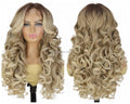 Wholesale 26 Inch Synthetic Hair Handmade Crochet 13x6 Front Lace Light Brown Wig Loose Deep Wave Wig for Women