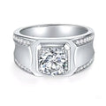Hip Hop Brilliant Cut Moissanite Diamonds Men's Band Ring for Men Man Vvs 1ct S925 Silver Wedding Jewelry