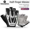 For Bicycle Gloves MTB Road Shockproof Outdoor Sport Fitness Summer Autumn Half Finger Reflective Washable Black Cycling