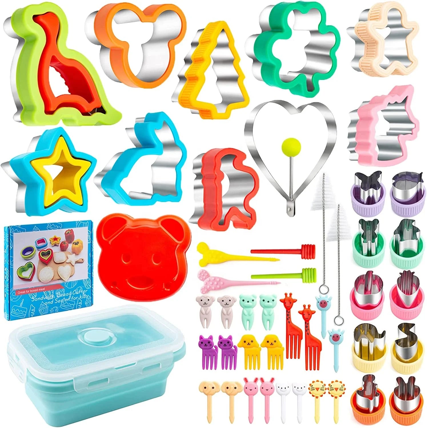 Stainless Steel Sandwiches Cutter Set Kids Vegetable Fruit Stamp Mold