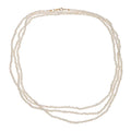 Pearl Necklace a Multi Wearing French Natural Freshwater Pearl Necklace Sweater Chain Bone Chain Imported From the United States