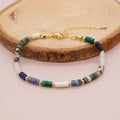 New Arrival BOHO Style Gemstone Braided Bracelet Retro Style Copper Accessories Handmade Gemstone Bracelet