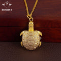 Modern Alloy Small Gold Turtle Japanese Anime Cosplay Antique Quartz Digital Movement Watch Chain