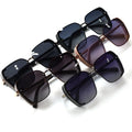 DOISYER Vintage Fashion Square Sunglasses for Women Summer UV Protection Polarized Sunshade with Metal Frames Pilot Style Lenses
