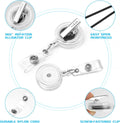 Clear Translucent Retractable Card Badge Reels