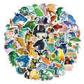 50Pcs Cartoon Animated Firewing Dragon Graffiti Stickers Skateboard Guitar Decorative Stickers DIY Waterproof Gift Sticker