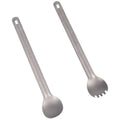 Lightweight Outdoor Titanium Spork 2 in 1 Pure Camping Long Handle Spoon Picnic Essential Made of Durable Metal