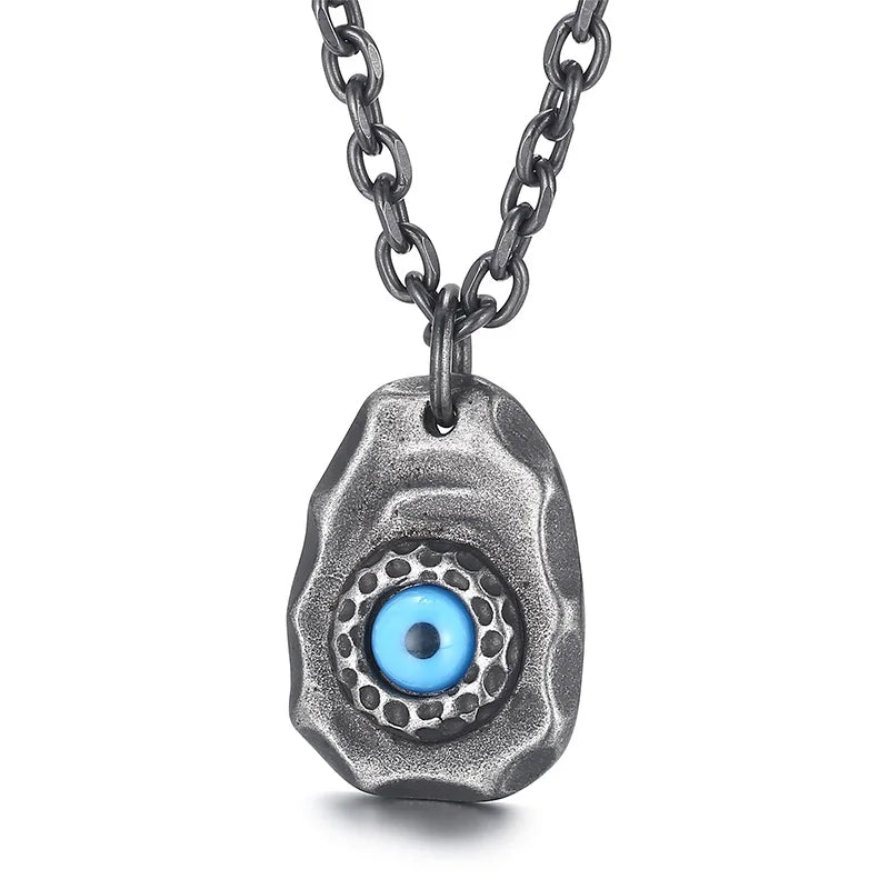 Kalen 600mm Stainless Steel Necklace With Punk Mysterious Monster Eye Pendant