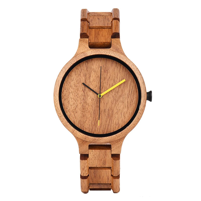 For DODO DEER Camphor Tree Eco-Friendly Bubinga Wooden Watches Customizable Fashionable 43mm Dial Diameter Glass Factory Priced