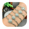 Wholesale Sterling Silver 925 Fashion Jewelry Round Shaped with Chains Natur Moissanite Crystal Bracelets Women for Gift