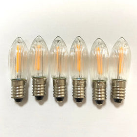 10 Pcs C6 Led Christmas Lights Bulbs with E10 Base12V/24V34V