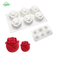 Valentine's Day Cake Mold 6 Even Waiting to Blossom Rose Silicone Mold Diy Cake Chocolate Mold